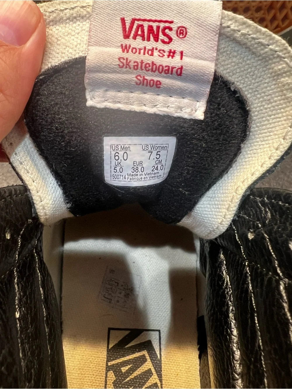 SK8 Vans Black & White High-Top Skate Sneakers